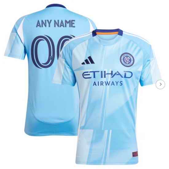 Men's New York City FC adidas Light Blue 2025 The Excelsior Kit Replica Custom Jersey